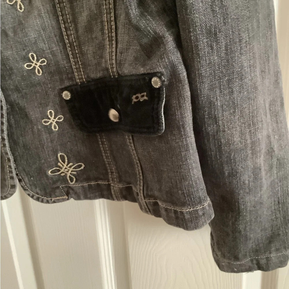 VINTAGE~NICOLE BENISTI~DENIM JACKET~ POINT LEVO~ SIZE M - Picture 3 of 7